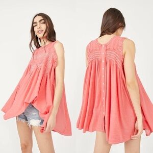 Free People Sea Breeze Tunic Pink